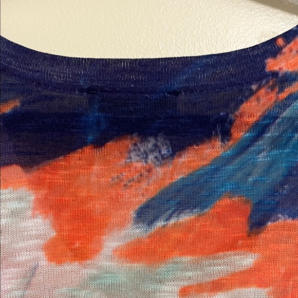 Nally & Millie Blue and Orange Abstract Tunic - Picture 4 of 6